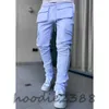 Pantaloni marroni chiari pantaloni cargo primaverili e autunnali elastici di sport riflettenti sport dritti fitness pantaloni casual jogger