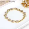 Charm Bracelets 5PCS Gold Color Mix Heart Shaped CZ Tennis Chain Bracelet For Women Fashion Valentines Day Gift Girlfriend 230821