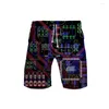 Shorts masculinos chip eletrônico mass de banho de banho de banho praia tábua de praia executando impressão 3d nadar com calças curtas roupas de banho