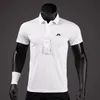 Herren Polos 2023 Sommergolfhemden Männer lässige Polo Kurzärmel atmungsaktiv schnell trocken J Linfeberg tragen Sport -T -Shirt 230821