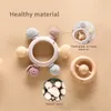 Toys de dentes Vamos fazer 1pc Silicone morceth Baby Rashed Shaped Ring de madeira Presente BPA Free Children Goods Toy de dentição 230822