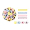 Tänder leksaker 20st silikonpärlor baby 12mm lins DIY PACIFIER CLIPS CHAID Pendant BPA Gratis miljövänliga Teether -tillbehör 230822