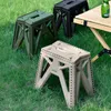 Camp Furniture Outdoor Tragbarer Klapphocker Hochbelastbares Griffdesign Langlebiger Ministuhl Angeln Quadratisch Camping