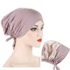 BeanieSkull Caps KepaHoo Double Layer Satin Lining Jersey Inner Hijab Cap Muslim Underscarf Bonnet Female Headband Islam Ramadan Bandage 230821