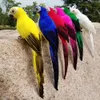 Objetos decorativos Figuras 25 cm de simulação artesanal Parrot Parrot Creative Feather Lawn Ornament Animal Bird Garden Prop Decoration 1213141516cm 230821