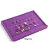 Jewelry Tray Packaging Upscale Purple Veet Display Box Rings Necklace Earring Bracelets Organizer 0Fur9 Drop Delivery Otrpy