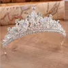 Pageant Quinceanera Couronnes De Mariage Pour Femmes Or Cristal Bling Strass Perles Bijoux De Cheveux Coiffes De Mariée Diadèmes Fête Gow273b