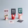 Dekoratif Nesneler Figürinler Zakka Minyatürleri Cat Pig Dharma Dekorasyon El Sanatları Tablo Aksesuarları Reçine CardCase Micro Peyzaj Masaüstü Süsleri 230822