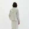 Vestes pour femmes 2023 Dames d'été Casual Simple Couleur Assortie Pull à capuche avec fermeture à glissière Veste