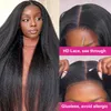 Kinky Straight 13x4 Lace Front Glueless Wig Wear and Go Glueless Yaki Human Hair Wigs Pre Plucked Brazilian Cheap Closure Wigs