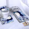 Занавески для душа Starry Sky Moon Universe Prisern Print Decor Decor Mate Bath и душевой занавесу для ванной комнаты ковров коврик против скольжения коврик R230822