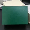 Boîte verte qualité vert foncé boîte de montre cadeau Woody Case montres livret cartes étiquettes et papiers montres Boxes2999