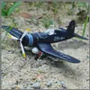 Aeromobile Modle 148 Scala della Guerra Mondiale US Navy F4U Fighter Plastic Aircraft Airplane Gruppo Modello Aeroplano Random Colore 230821