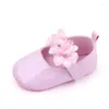 First Walkers Born Baby Shoes Girl Flowers Pu Leather Princess Cotton Sole Anti-slip Dress Walker Toddler Crib