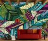 Tapeten Wallpaper 3d abstrakte Kunst Tapete Feder Retro Wandbild für Wohnzimmer Schlafzimmer Sofa Hintergrund Papel de Parde