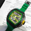 스위스 제작 손목 시계 Richardmille 기계식 자동 시계 남자 시리즈 RM 61-01 Yohan Blake Runway Black Ceramic Men 's Watch HBRS