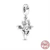 S925 Sterling Silver Caldo Vendita Canno a sospensione Adatto per braccialetti Pandora originali/collane Gioielli Balloon Dogrumer Dog Little Bear Shipping gratuito