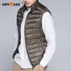 Gilets pour hommes Hiver Hommes Canard Down Gilet Manteau Ultraléger Sans Manches Puffer Gilet Veste Ultra Mince Chaud Léger Doudoune Taille MWB014 230822