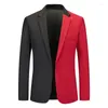 Herrenanzüge Mode Casual Männer Farbe passende Blazer White Red Jacke Großgröße Anzug Trend Business Party Blazer