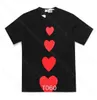 Ycew heren t-shirts spelen modehoensontwerper Red Hart Casual katoenen borduurwerk korte mouw zomer