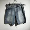 Herrshorts högsta kvalitet high street vintage denim casual mångsidiga byxor y2k streetwear svettbyxor basketkläder