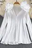 Women's Blouses Chic Blouse Women 2023 3D Flower Chiffon Blusas Femininas Casual V-Neck For Woman Fashion Almighty Drop