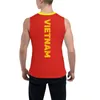 Men's Tank Tops Sleeveless T-shirt Vietnam Flag 3D Boys Tshirt Gyms Fitness Joggers Basketball Training Vest