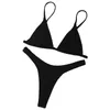 Dameskleding Women's Swimwear Sexy Bikini Solid Color Pit Strip driepunts basis Bikini sexy zwempak