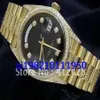 كامل- 18 كيلو أصفر الذهب Super الرئيس Diamond 1803 Sapphire Glass Box File الساعات المربع الأصلي File2919