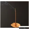 Sachet Bags Wholesale- Chinese Wood Incense Burner Handmade Unique Holders Leaves Shape House Decoration Living Room Censer Gift Vqn Otfzo
