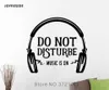 Wall Stickers JOYRESIDE Do Not Disturb Music Is On Headphones Sticker Quote Decals Interior Decor Bedroom Living Room Murals A1239