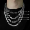 Collier de chaîne cubaine tridimensionnelle en acier titane de créateur avec chaîne épaisse incolore hommes et femmes mode INS hip-hop beau bracelet accessoires