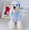 Marca de moda letras bordado pet saliva toalhas cão vestuário luxo pet bandanas 8 cores personalidade charme teddy bulldog triangl257q