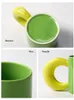 Tassen kreativer Farbkontrast großer Ohrkaffee Tasse Keramik Wasser weibliche Familienmädchen Herz Geschenkbecher Becher