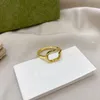 Designer Hart Brief Liefde Ring voor Vrouwen Mannen Sieraden Engagement Gift Ringe Band Sier Gouden Ringen Bruiloft 2308221Z