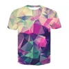 Camiseta masculina camiseta de verão DJ LUZES LED LUZES 3D Moda impressa Top Y2K Hip Hop Roupas Sorto de moletom