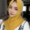 Ropa étnica Verano Sweety ITY Tela Musulmana Mujeres Perlas Decoración Suave Instant Hijab