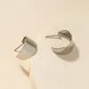 Hoop Earrings C-Shape Drawing Surface Metal Stud For Women Simple Style Party OL Fashion Jewelry Ear Accessories CE077