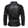 Trench de trincheira masculino Men Slim Leather Jackets Modotcycle Motorcycle Jacket de alta qualidade e inverno PU 3XL 230822