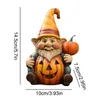 Dekoracje ogrodowe Śliczne dyniowe żywice gnomowe Figurine Zabawny wystrój ozdobny ornament na Boże Narodzenie jesień Halloween dekoracja