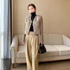 Kurtki damskie moda damska moda v-de-de-duth kurtka jesień 2023 Anglia w stylu tweed płaszcz Koreańska szykowna dama pojedynczych piersi