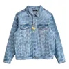 giacche firmate da uomo classico stile parigino giacca in denim ricamato cappotto sottile stampa lettera stilista casual soprabito da donna capispalla di alta qualità