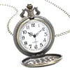 Relojes de bolsillo con diseño de águila antigua, reloj Fob de cuarzo con collar, colgante de cadena, regalo para hombre y mujer, reloj actual
