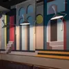 Настенные лампы ретро современный стиль светодиодный гору светлый декор кухонный декор переключатель антикварные стили стеклянные школьные браты