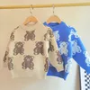 Famille correspondant tenues garçons vêtements d'hiver enfants pull 2023 mode enfant tricot vêtements haute qualité infantile enfants manteau chaud 4 ans à 9 ans 230821