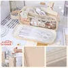 Learning Toys Pencil Case Stationery Estojo Bags For Girls Big Transparency Kawaii Pencilcases Multifunctional Cases
