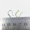 Pendientes de aro Eruifa 10 piezas de aproximadamente 15 mm Conector de base de pendiente Soporte de enlace Anzuelo de latón para pendiente DIY 2 colores Sin níquel ni plomo