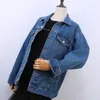 Damesjassen Vintage Casual bovenkleding Autumn Jean Jacket voor vrouwen plus maat 4xl 5xl basic jas vrouwelijke bommenwerpers denim 230821