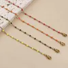 Anklets Colorful Enamel Stainless Steel Anklet For Women Jewelry 18k Gold Color Link Cable Chain Gift 23.5cm Long 1 Piece