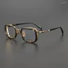 Sunglasses Vintage Round Titanium Myopia Glasses Men Handmade Narrow Prescription Eyeglasses Anti Blue Light -1.0 1.5 1.75 2.0 2.25